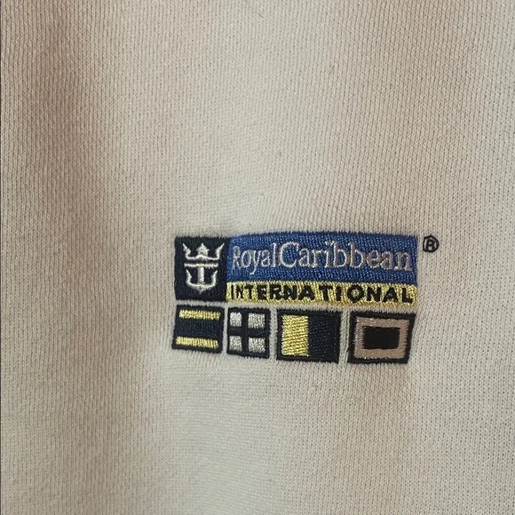 Royal Caribbean International White Half-Zip Pullover with Navy Accents - Picture 2 of 7